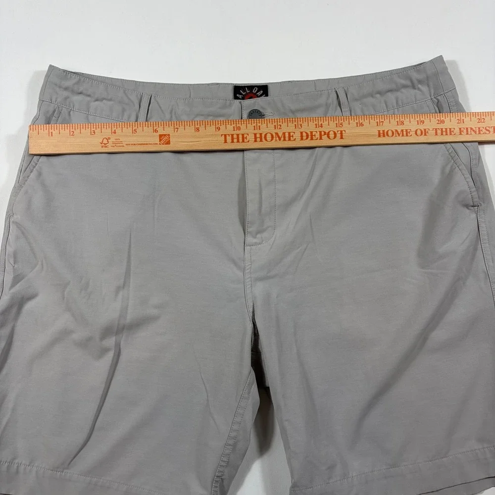 Faherty All Day Shorts Mens 40 Hybrid Stretch Quick Dry Performance Gray
